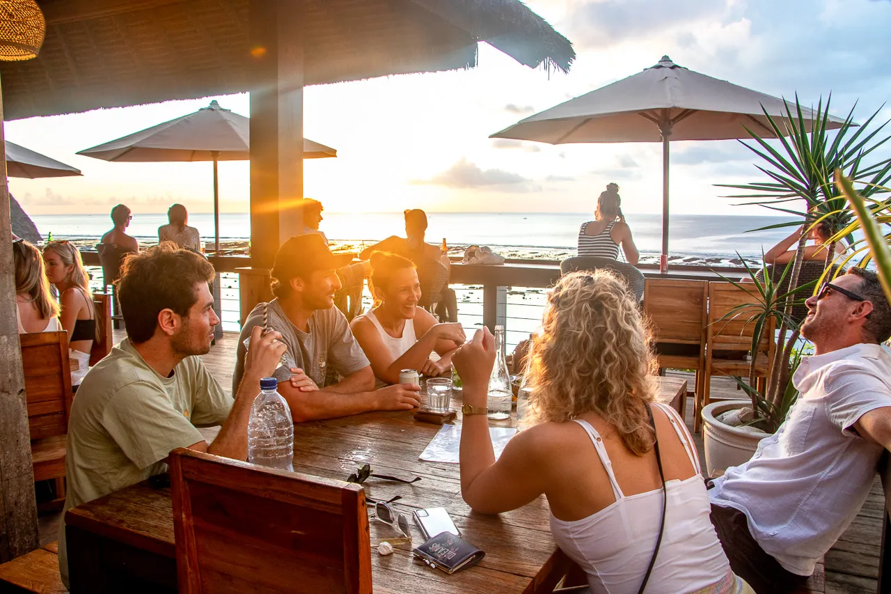 Guests on a Bali boat trip